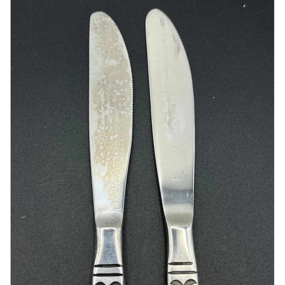 Set Of 7 Ekco‎ Eterna Montalo MCM Stainless Steel Flatware Dinner Knives Japan